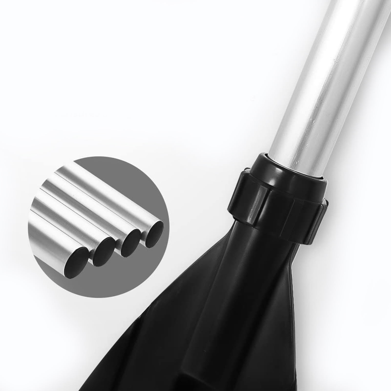 YAHHU 2-Piece Aluminium Alloy Detachable Lightweight Kayak Paddles Boat Oars with Ribbed Blades 49.6 inches / 126 cm