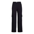 thumbnail image 6 of Free Assembly Women's and Women's Plus Wide Leg Knit Cargo Pants, 30” Inseam, Sizes XS-4X, 6 of 6