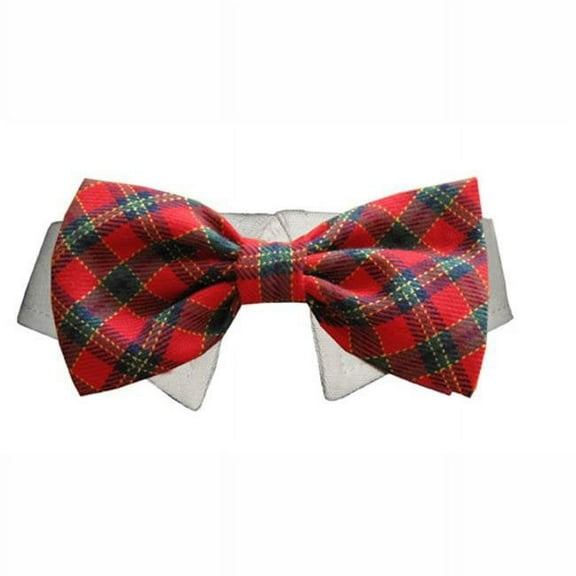 Pooch Outfitters  Xmas Bow Tie, Red - Medium