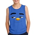 thumbnail image 2 of Xdegoge Kids Boys Smirking Face Graphic Tank Top Funny Bird Expression Sleeveless Crewneck Casual Summer Playwear Lightweight Breathable School Activewear Muscle Shirts, 2 of 6