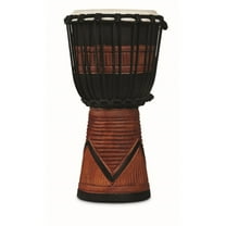Latin Percussion LP713SB World Beat Wood Art Small Djembe, Black with Brown
