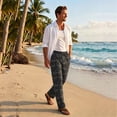 thumbnail image 4 of Mutghys Cotton Pajama Pants for Men Classic Print Elastic Waist Sleep Pants with Pockets Home Relaxing Soft Comfy Casual Pants, 4 of 6