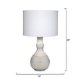 thumbnail image 3 of J&D Designs Droplet Ceramic Table Lamp with Linen Shade Blue, 3 of 6