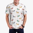 thumbnail image 1 of Balery Dachshund Dog Puppy Camisa Polo de Hombre con Estampado, de Manga Corta y Tejido Medio, Camisa Tipo Golf Polo-4X-Large, 1 of 6