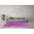 thumbnail image 3 of Ahgly Company Indoor Round Oriental Purple Traditional Area Rugs, 3' Round, 3 of 4