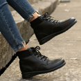 thumbnail image 5 of XIMIN Men Women Fall Boots High Top Vintage Leather Ankle Boots Cam Moccasin Toe Chukka Lace-Up Flat Boot Arch Support Comfy Outdoor Anti-Slip Walking Booties, 5 of 8