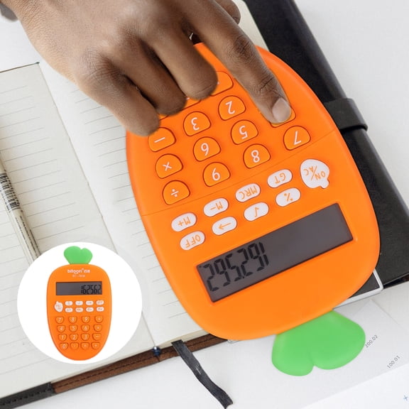 HOOWIFFY Electronic Calculator for Tabletop Use with Large Display and Simple Lovely Orange Finish