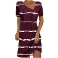 thumbnail image 3 of Abtuhar Dresses for Women,Women's Fashion Solid Color Short Sleeve Dress, 3 of 4