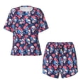 thumbnail image 4 of Xecao Skull flower blue print Swimsuit for women, Summer-ready, sporty style.Quick-dry fabric. Many sizes & colors., 4 of 9