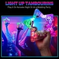 thumbnail image 3 of HAHADAXA 2 Pack Light Up Tambourines W/ 10 Metal Jingles, 3 Modes LED Flashing Musical Tambourine Handheld Percussion Instrument Glow Tambourine for Wedding Party Halloween Christmas Music St, 3 of 7