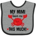 thumbnail image 3 of Inktastic Mimi Loves Me Grandson Boys or Girls Baby Bib, 3 of 4