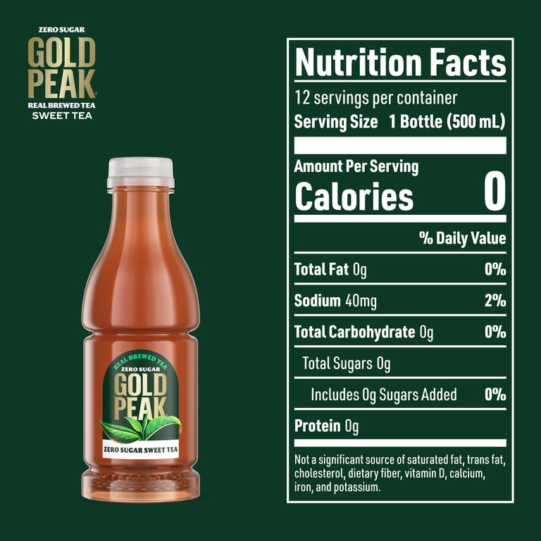 Gold Peak Zero Sugar Sweet Tea, 16.9 fl oz Bottles, 12 Pack photo 6