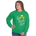 thumbnail image 4 of St Patricks Day Live Laugh Luck Women Crewneck Sweatshirt Brisco Brands S, 4 of 6