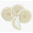 thumbnail image 2 of Fennco Styles Boho Mandala Fringe Decorative Cotton Placemats 13-inch Round, Set of 4 - Yellow Heat Resistant Insulation Table Mats for Home Decor, Dining Table, Banquets and Special Events, 2 of 7
