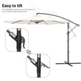 thumbnail image 2 of ACEGOSES 10ft Outdoor Patio Umbrella, Round Canopy Offset Umbrella for Villa Gardens, Lawns and Yard,White, 2 of 6