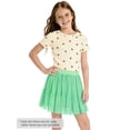 thumbnail image 3 of Cooltree Big Girls High Waisted Ruffled Skort - Green Mesh Tulle Flowy Skirt with Built-in Shorts Size 14, 3 of 7