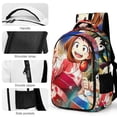 thumbnail image 4 of Anime My Hero Academia School Bag Laptop Backpack Bookbag Satchel Multipurpose Large Capacity Daypack Adjustable Travel Bag Rucksack, 4 of 6