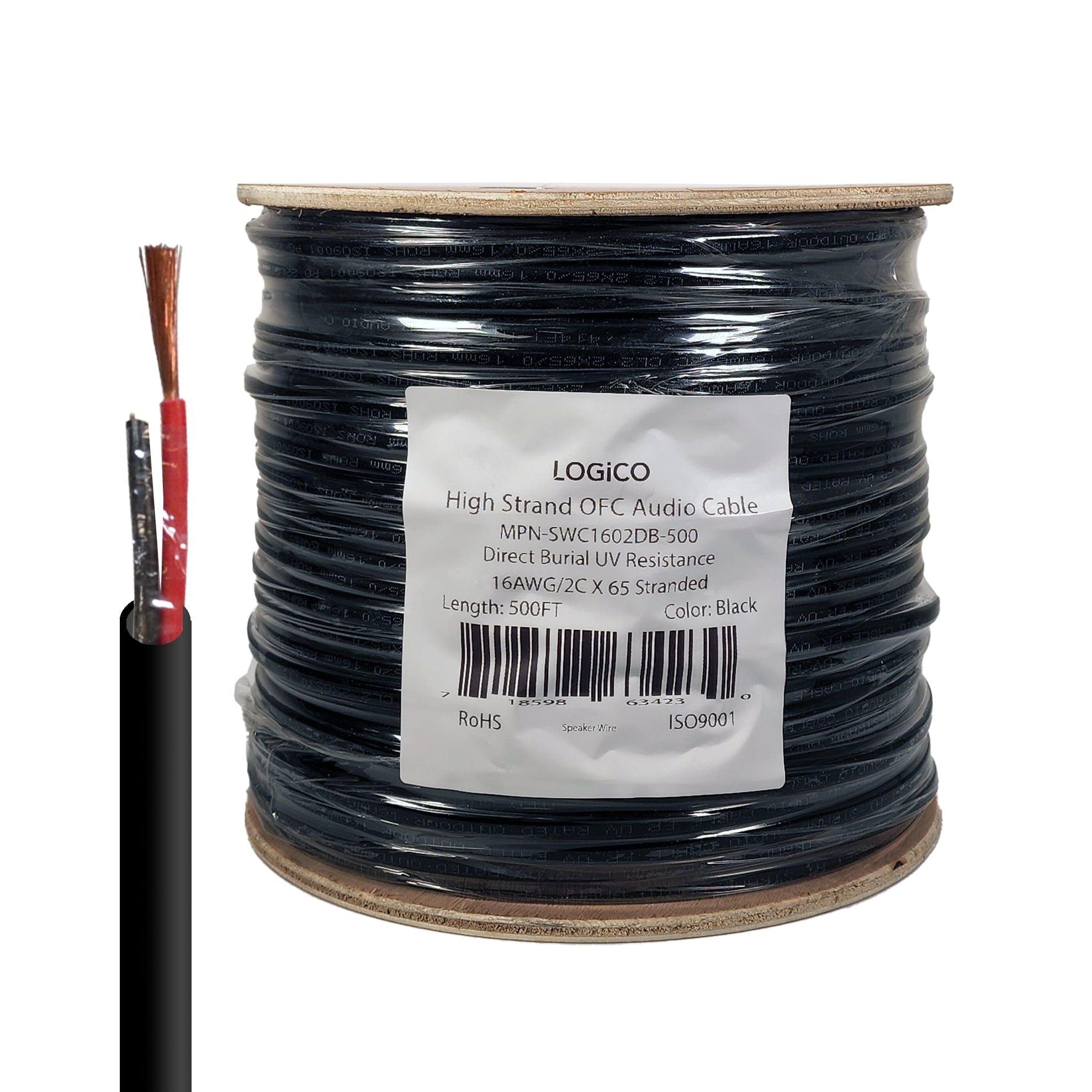 RG6 Quad Shield Coaxial Cable 18 AWG 1000ft Bulk Coax Satellite TV