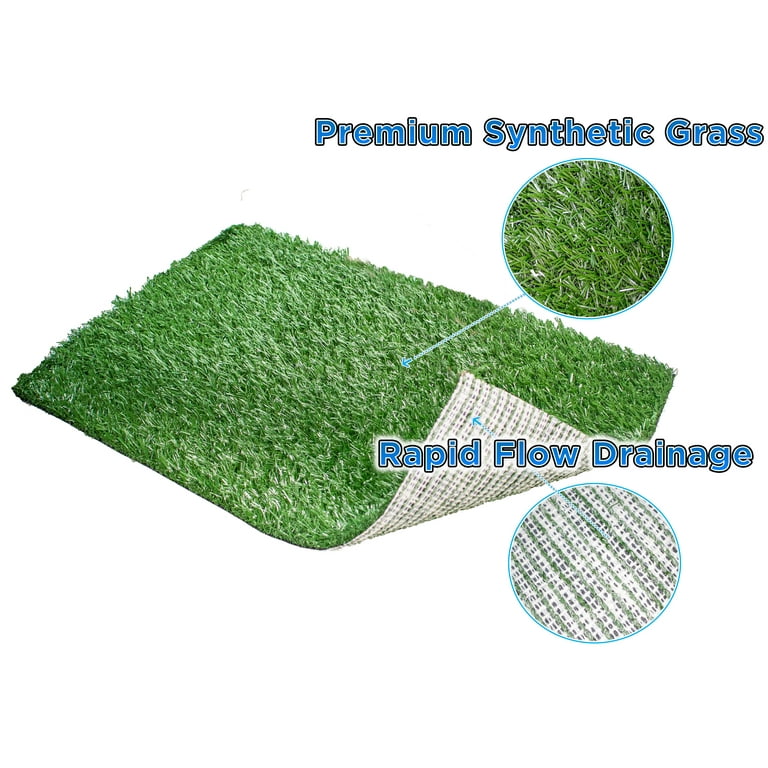 Dog Grass Potty Patch - XL 30x20, 3-Layer Pee Pad Artificial Turf