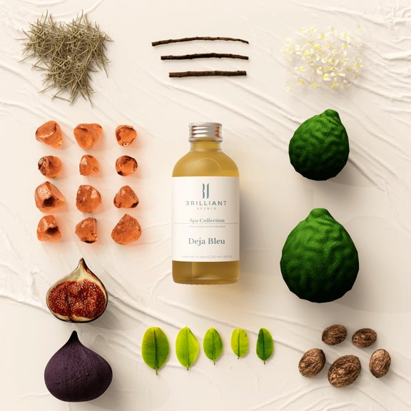 Brilliant Scents - Deja Bleu | Inspired by Ritz-Carlton Spa | Luxury Home & Business Scent | Fresh Fig, White Tea - Fragrance Oil - 120ml