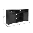 thumbnail image 4 of Merrick Lane 58" Mid-Century Modern Two Door Buffet, TV Stand with Shelving in Black Fits Tv's up to 65", 4 of 11