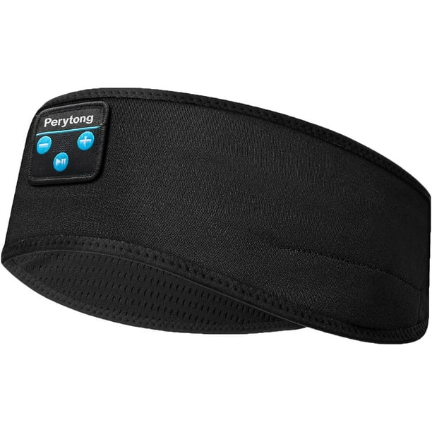Perytong Auriculares para Dormir, Auriculares Deportivos Bluetooth con Diadema con Altavoces estéreo HD Ultrafinos, Perfectos para Dormir, Hacer Ejercicio, Trotar, Yoga, insomnio, Viajes en avión, med