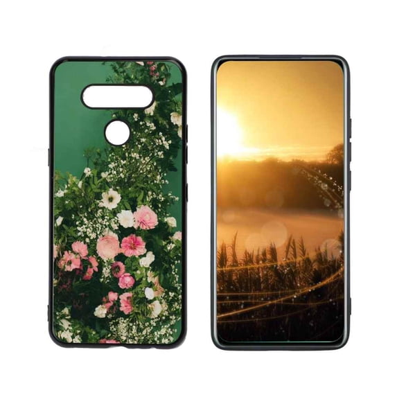 Floral-276 Phone Case, Degined for LG Q51 Case Men Women, Flexible Silicone Shockproof Case for LG Q51