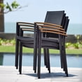 thumbnail image 6 of Amazonia Gulfport 9-Piece 100% FSC Solid Teak Extendable Rectangular Patio Dining Set, 6 of 14