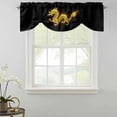 thumbnail image 5 of Tie Up Valance for Windows Flames Dragon Curtains Valances Rod Pocket Valance Window Treatments Yellow Modern Art Balloon Curtains for Kitchen Living Room Bedroom Bathroom Decor 54x18 Inch, 5 of 9