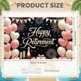 thumbnail image 2 of Pink Theme Happy Retirement Banner Gold Decor Retirement Party Display Balloon Arrangement Gift Box Design Festive Backdrop for Retirement Party Indoor Decoration Photo Backdrop, 2 of 8