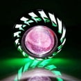 thumbnail image 3 of Faro delantero LED para motocicleta, lente de proyector, halo único, ojo de ángel/diablo, luz puntual, aleación de aluminio blanca + plástico., 3 of 5