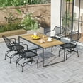 thumbnail image 3 of Patiojoy Patio Rocking Chairs Set of 4 Cozy Rockers with Metal Mesh Backrest & Seat, 3 of 8