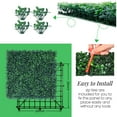 thumbnail image 3 of 20" x 20" 24Pcs Faux Boxwood Panels Privacy Hedge Grass Wall Panels ,UV-Anti Faux Ivy Boxwood Hedge Leaf Grass Wall for Outdoor Indoor Green Wall Decor,Party Wedding Garden Fence Decorations, 3 of 5