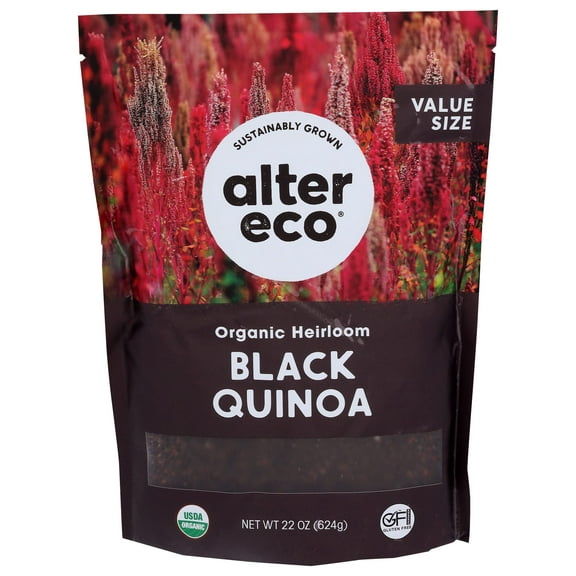 Alter Eco Organic Heirloom KEF16 Black Quinoa, 22 OZ