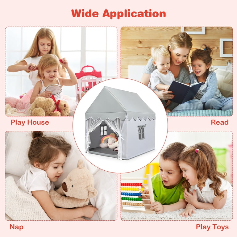 Large Kids Play Castle Tent with Mat photo 6