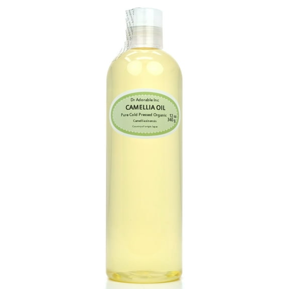 Dr Adorable - 12 oz - Camellia Seed Oil - 100% Pure Organic Cold Pressed Natural Hair Skin Care Anti Aging