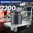 thumbnail image 4 of 2200Lbs Heavy Duty 4-in-1 Foldable Push Cart, with 4 Universal Swivel Wheels, for Grocery, Stall, Storage-Silver, 4 of 9