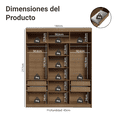 thumbnail image 3 of Ropero Closet Madesa Venus Con 4 Cajones 180cm Marrón 1, 3 of 5