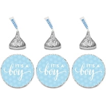 Koyal Wholesale Chocolate Drop Labels Stickers "It's a Boy!" 216-Pack for Party Favors