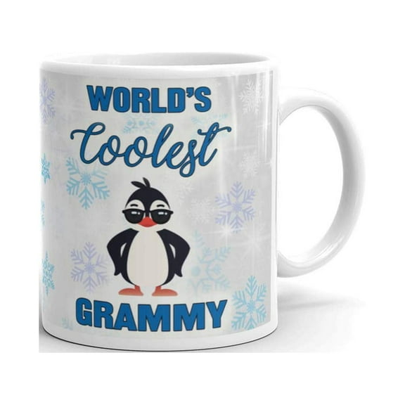 11 oz Mothers Day Gifts For Mom World's Coolest Grammy Penguin Unique Inspirational Novelty Coffee Mug