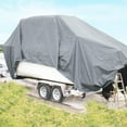 thumbnail image 3 of Covers & All Tarps Heavy Duty Waterproof with Grommets, 18 Oz PVC Polyester Waterproof Tarp, Tear & UV Resistant, Multipurpose Use – Roof, Canopy, Camping, Pool, Dump Truck, Patio (25’ x 8’, Gray), 3 of 9
