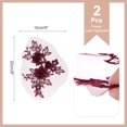 thumbnail image 2 of Uxcell 2 Pcs Flower Lace Appliques 3D Embroidery Lace Patch Sewing Addition Embellishments for Wedding Bridal Dress Clothes DIY Crafts Accessories Lace Decoration, Burgundy (20cm), 2 of 7