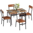 thumbnail image 2 of EDTara Space-Saving Dining Set, 5 Piece Kitchen Table With Faux Leather Seats for Small Apartment or Breakfast Area, 2 of 8