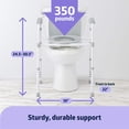 thumbnail image 5 of Medline 3-in-1 Bedside Commode, Portable Toilet, Sturdy, 350 lb Weight Capacity, Steel, Gray, Folding, 5 of 7