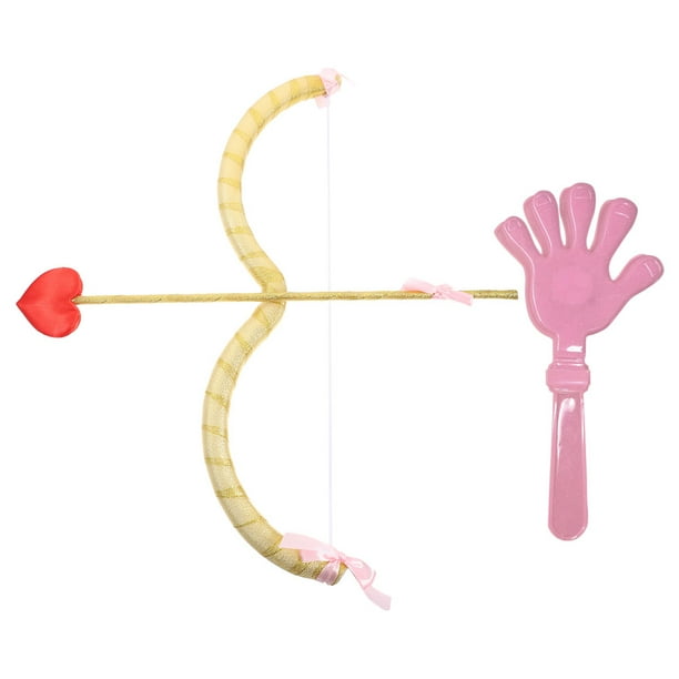 KAKOWELY 1 juego de arco y flecha de Cupido, disfraz de Cupido, aplausos de mano, accesorios para fiesta de San Valentín