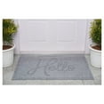 thumbnail image 3 of Poly Canty Hello Indoor/Outdoor Mat,18" x 30", Light Grey, 3 of 7