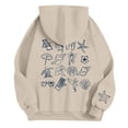 thumbnail image 7 of Wovix Women's Hoodie Rose Letter Print Hooded Pullover with Pocket Sweatshirt Long Sleeve for Daily, 7 of 7