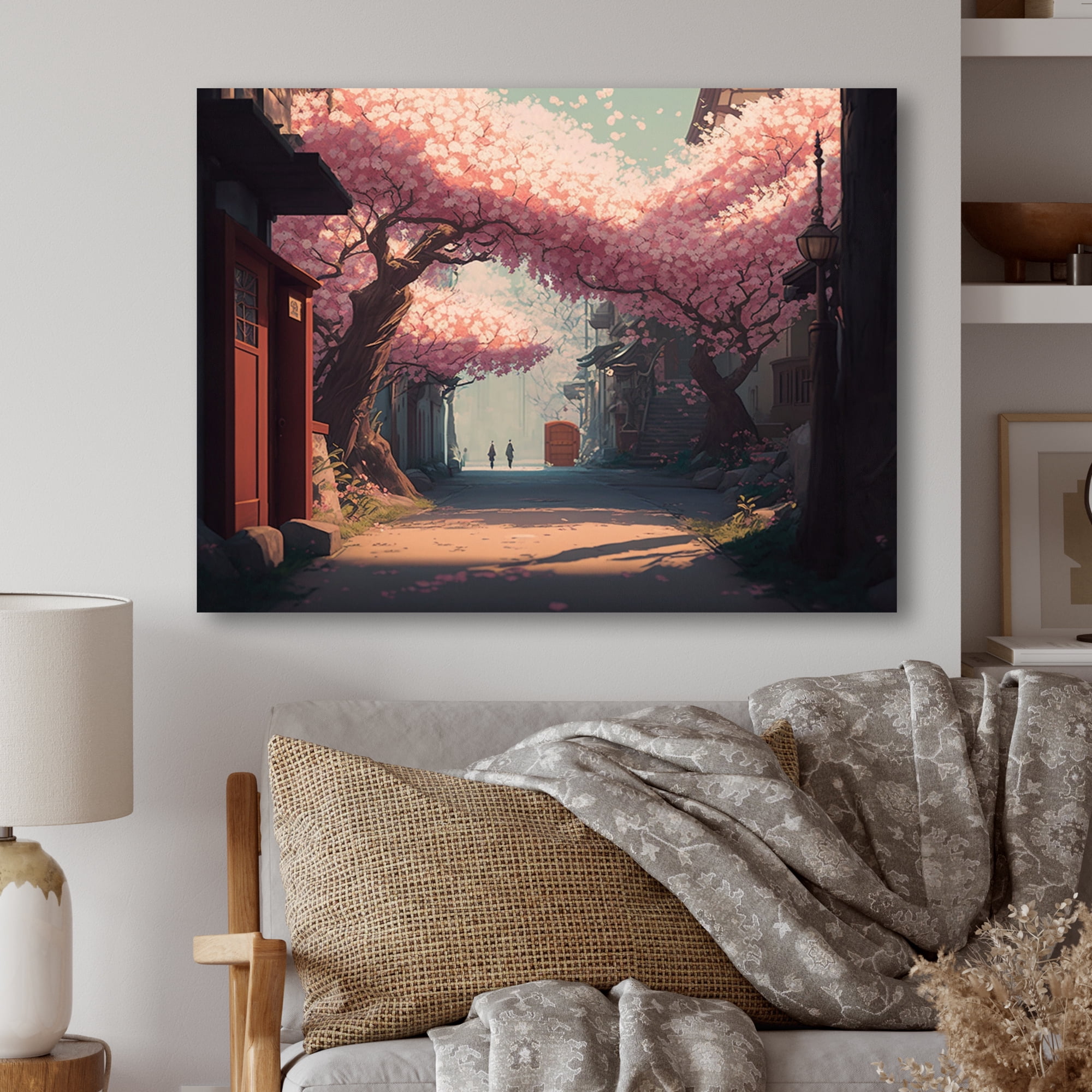 Designart Cherry Blossums Forest II Canvas Wall Art