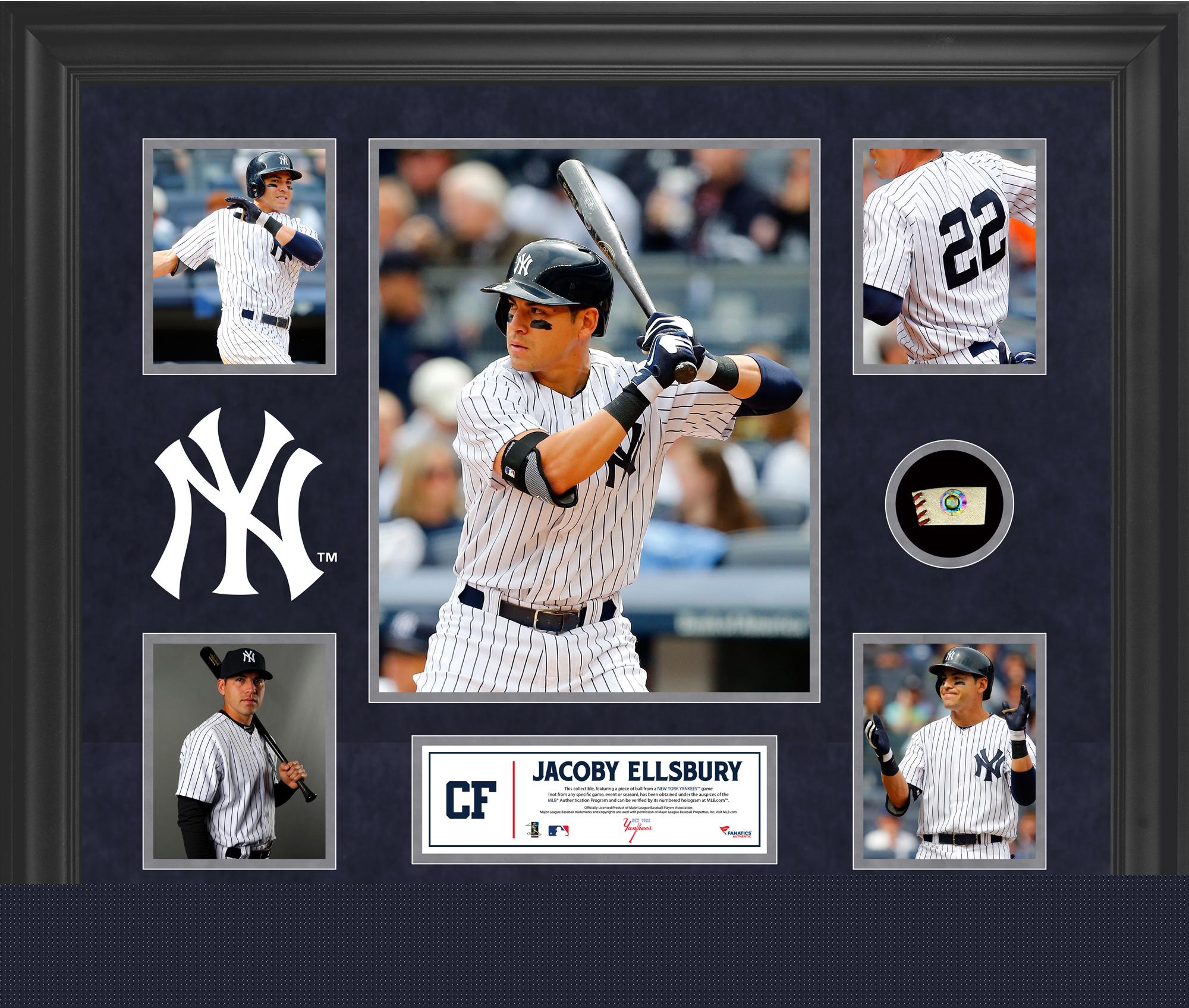 Jacoby Ellsbury New York Yankees Framed 5-Photo Collage with Piece of Game-Used Ball