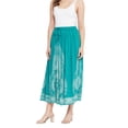 thumbnail image 3 of Women Long Maxi Skirt Elastic Hight Waist A Line Beach Holidays Skirts S-XL, 3 of 5